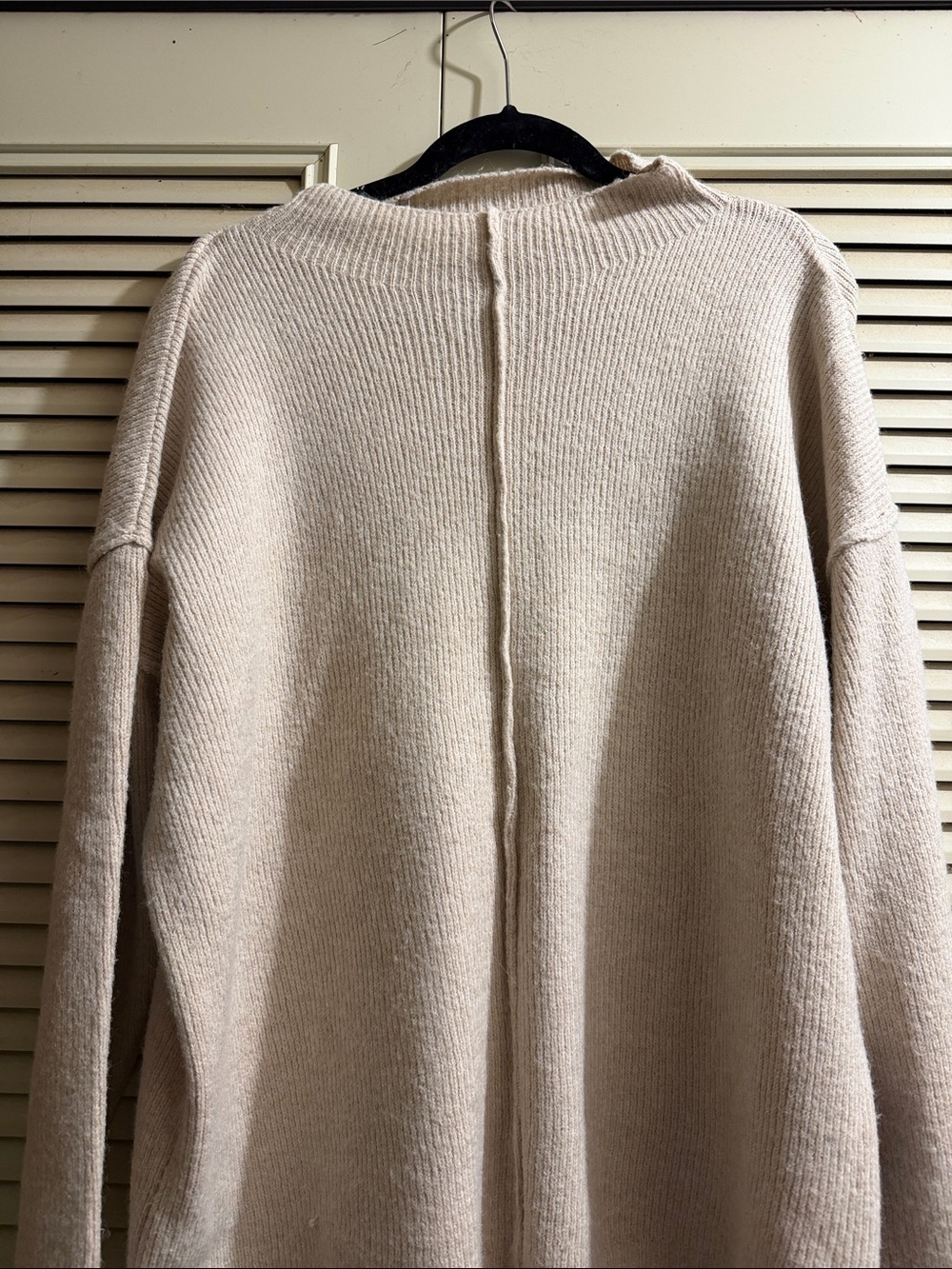 Cato Cream Ribbed Crewneck Sweater